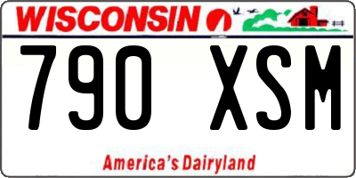WI license plate 790XSM