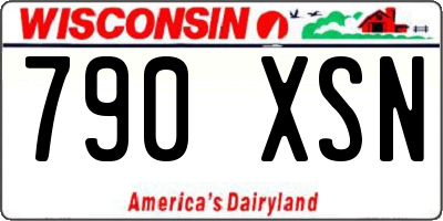 WI license plate 790XSN
