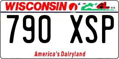 WI license plate 790XSP