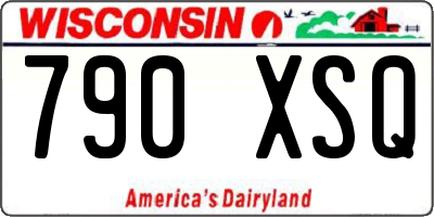 WI license plate 790XSQ