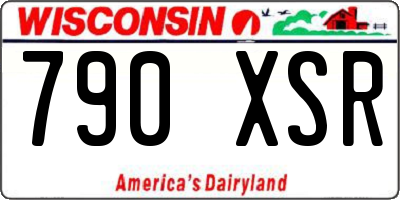 WI license plate 790XSR