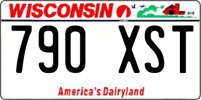 WI license plate 790XST