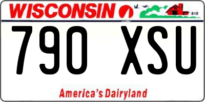 WI license plate 790XSU