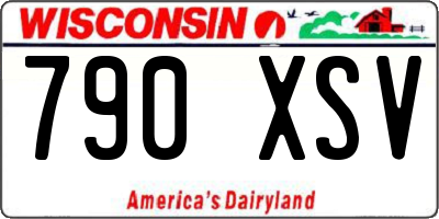 WI license plate 790XSV