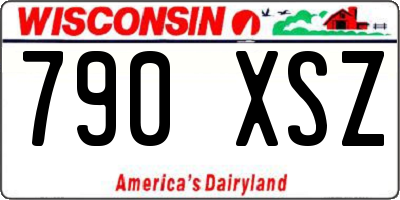 WI license plate 790XSZ