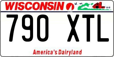 WI license plate 790XTL