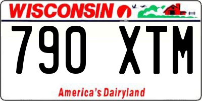 WI license plate 790XTM