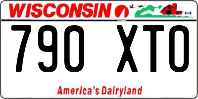 WI license plate 790XTO