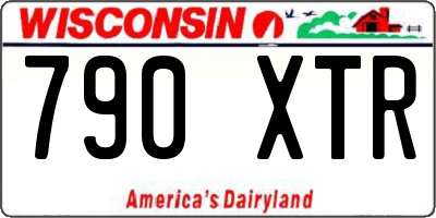 WI license plate 790XTR