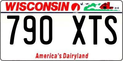 WI license plate 790XTS