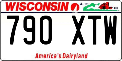WI license plate 790XTW