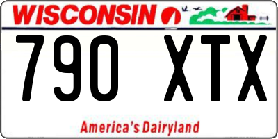WI license plate 790XTX