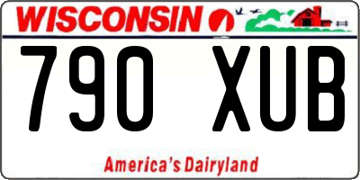 WI license plate 790XUB