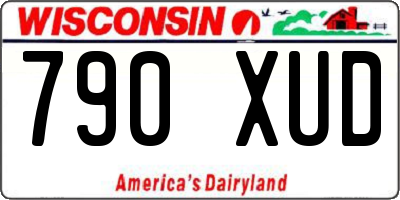 WI license plate 790XUD
