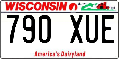WI license plate 790XUE