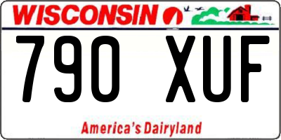 WI license plate 790XUF