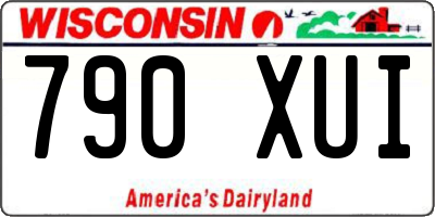 WI license plate 790XUI