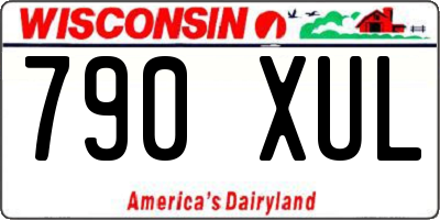 WI license plate 790XUL