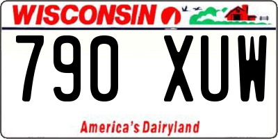 WI license plate 790XUW