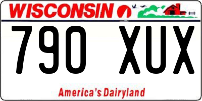 WI license plate 790XUX