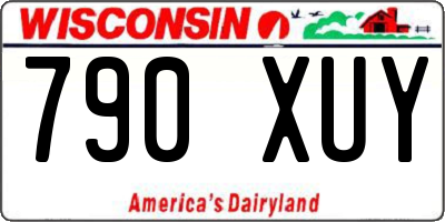 WI license plate 790XUY