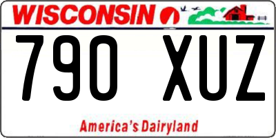 WI license plate 790XUZ