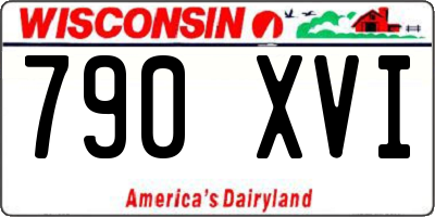 WI license plate 790XVI