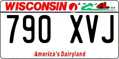 WI license plate 790XVJ