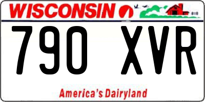 WI license plate 790XVR