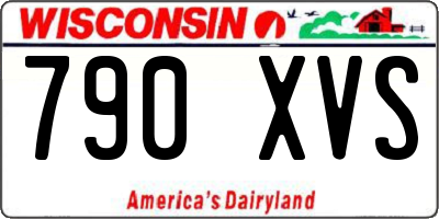 WI license plate 790XVS