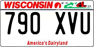 WI license plate 790XVU