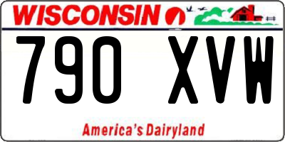 WI license plate 790XVW