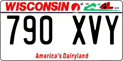 WI license plate 790XVY