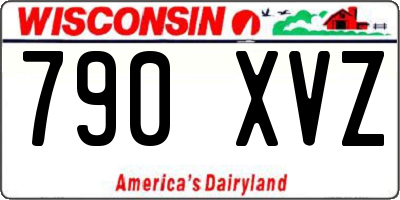 WI license plate 790XVZ