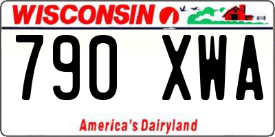 WI license plate 790XWA