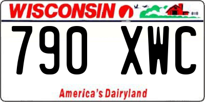 WI license plate 790XWC