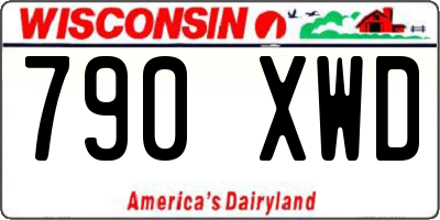 WI license plate 790XWD