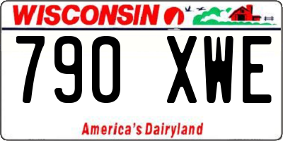 WI license plate 790XWE