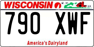 WI license plate 790XWF