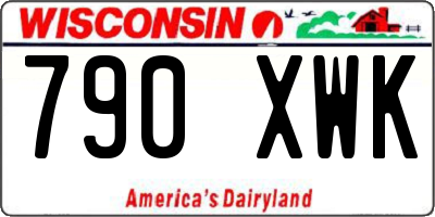WI license plate 790XWK