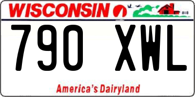 WI license plate 790XWL