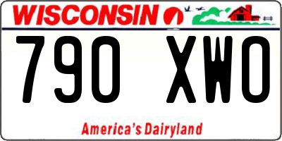 WI license plate 790XWO