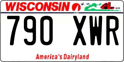 WI license plate 790XWR