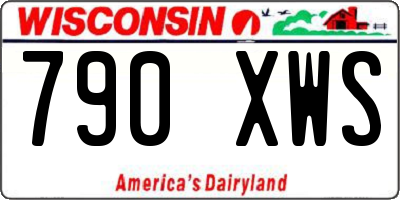 WI license plate 790XWS