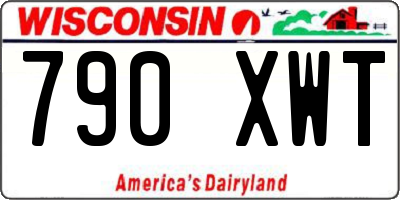 WI license plate 790XWT