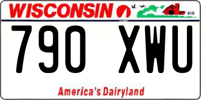WI license plate 790XWU
