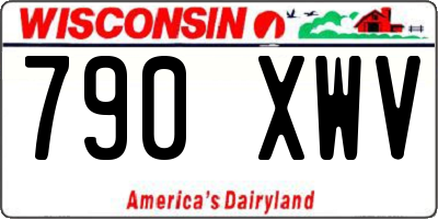 WI license plate 790XWV