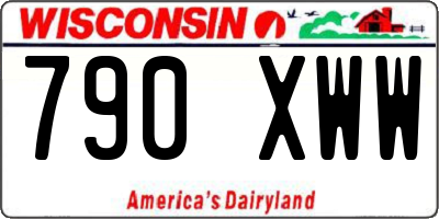 WI license plate 790XWW