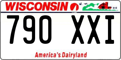 WI license plate 790XXI