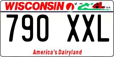 WI license plate 790XXL